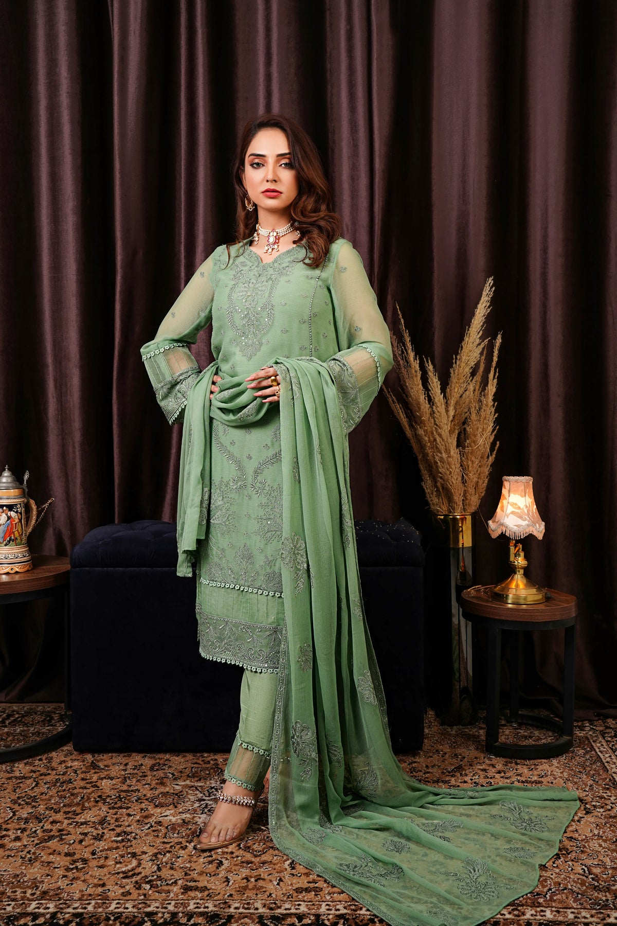 Multicoloured Printed Silk Blend Co-Ords