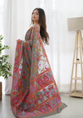 Green Embellished Banarasi Silk Blend Saree With Unstitched Blouse Piece